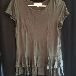 Loft ruffle bottom shirt